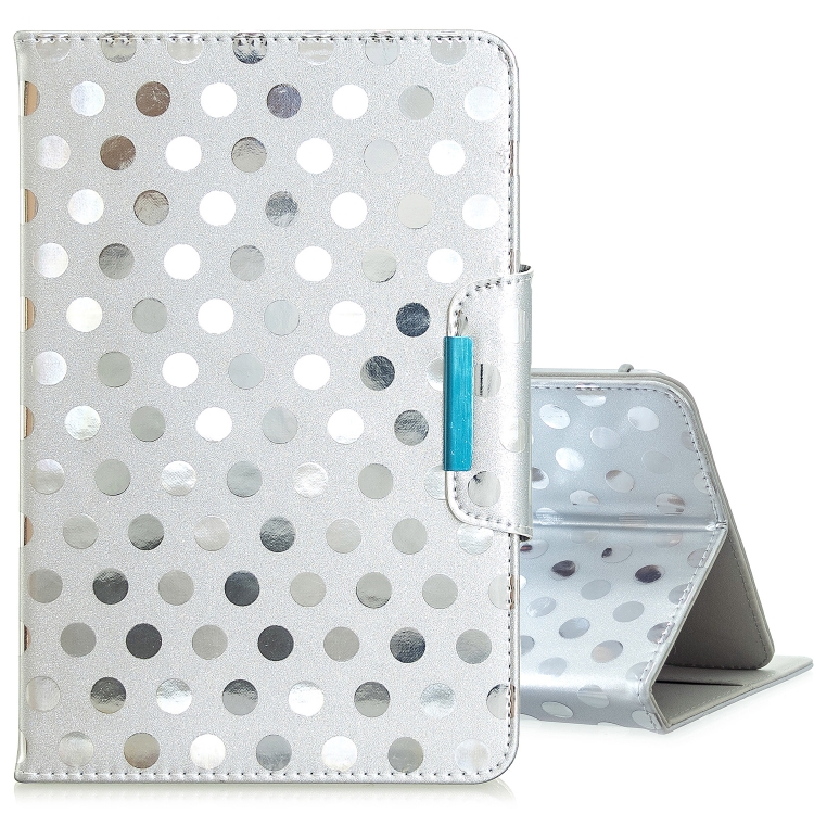 

For 8 inch Universal Tablet Solid Color Wave Point Horizontal Flip Leather Case , with Holder(Silver)