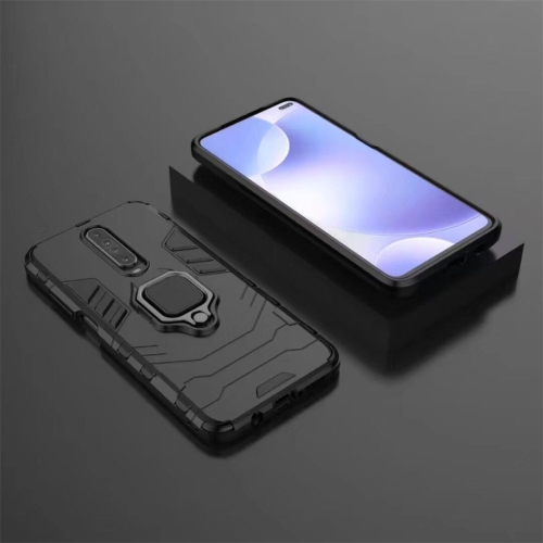 

For Xiaomi Redmi K30 PC + TPU Shockproof Protective Case with Magnetic Ring Holder(Black)