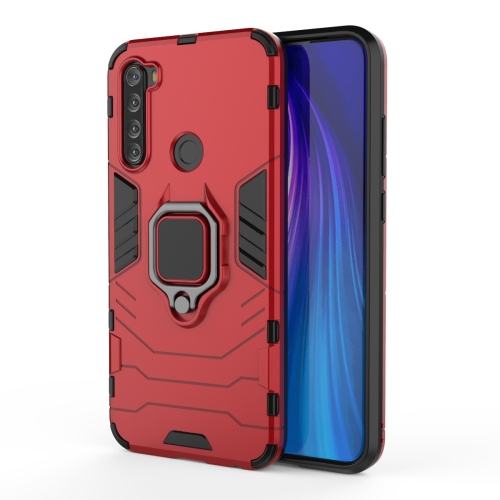 

For Xiaomi Redmi Note 8T Shockproof PC + TPU Protective Case with Magnetic Ring Holder(Red)