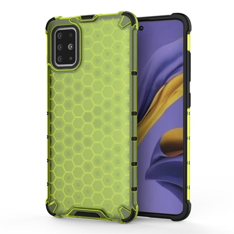 

For Galaxy A51 Shockproof Honeycomb PC + TPU Protective Case(Green)