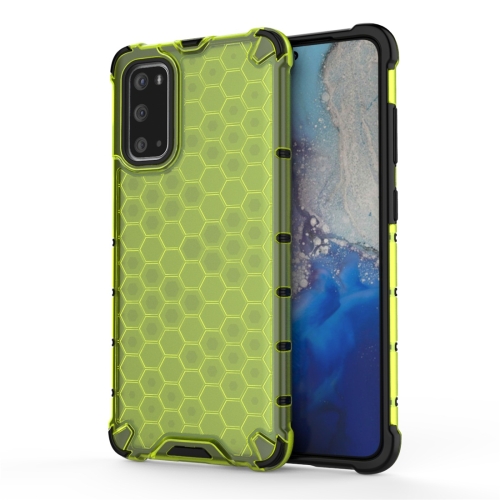 

For Galaxy S20 Shockproof Honeycomb PC + TPU Protective Case(Green)