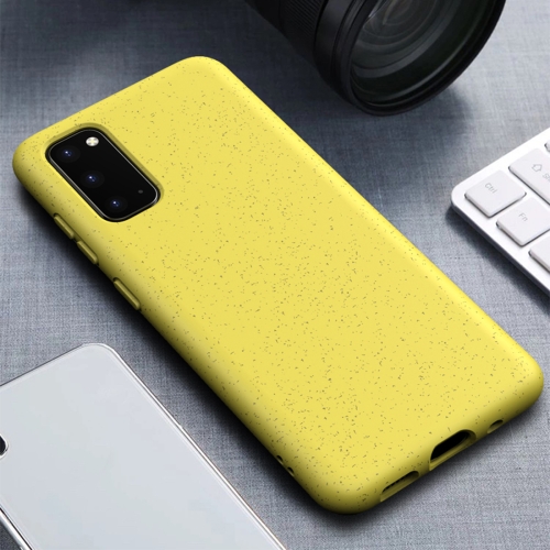 

For Galaxy S20 Matted Texture Wheat Straw Protective Case(Yellow)