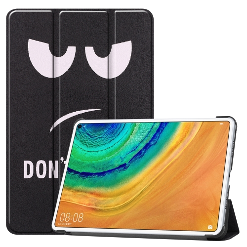

For Huawei MatePad Pro 10.8 Coloured Drawing Pattern Horizontal Deformation Flip Leather Case with Three-folding Holder(Big Eyes)