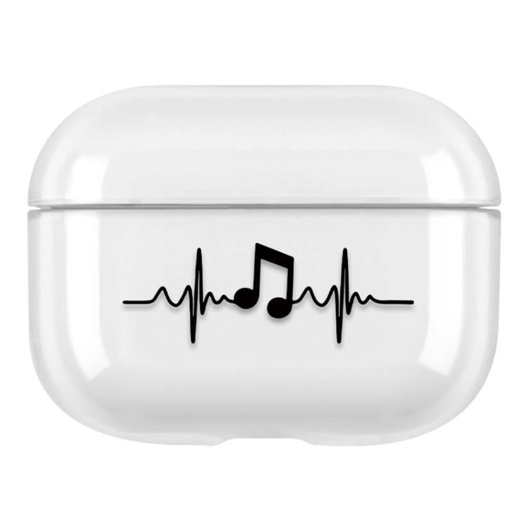 

For AirPods Pro Stick Figure Mapping Transparent Earphone Protective Case(Musical Note)