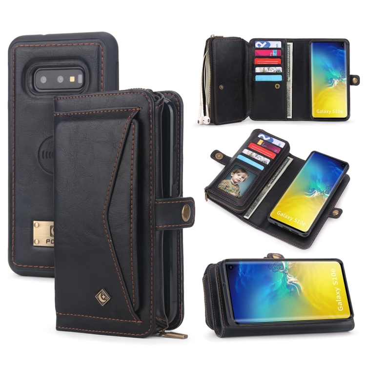 

For Galaxy S10e POLA Multi-function TPU + PC Magnetic Horizontal Flip Leather Case with Holder & Card Slots & Wallet & Photo Frame(Black)