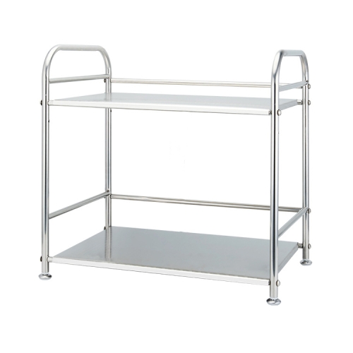 

Multi-functional Kitchen Daily Stainless Steel Storage Rack Microwave Oven Rack, Size:50cm Double Layer