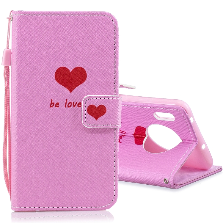 

For Huawei Mate 30 Horizontal Flip Leather Case with Holder & Card Slots & Wallet(A Red Heart)