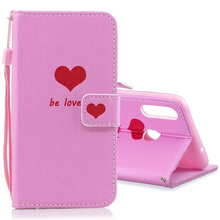 

For Galaxy A20s Horizontal Flip Leather Case with Holder & Card Slots & Wallet(A Red Heart)
