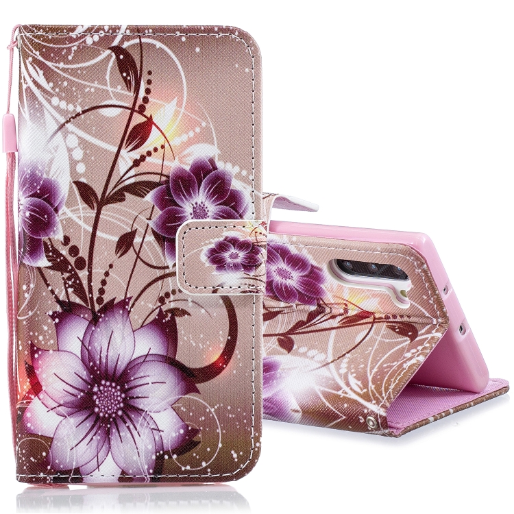 

For Galaxy Note 10 Horizontal Flip Leather Case with Holder & Card Slots & Wallet(Lotus)