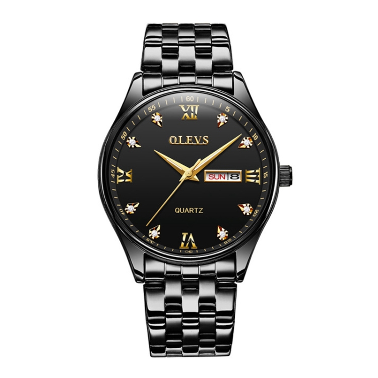 

OLEVS 5570 Men Fashion Business Style Waterproof Quartz Watch(Black)