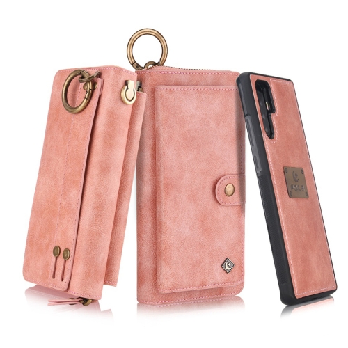 

For Huawei P30 Pro POLA Multi-function Fashion Zipper Magnetic Horizontal Flip Leather Case with Card Slots & Wallet & Photo Frame & Lanyard(Pink)