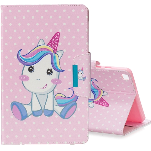 

For Galaxy Tab A 8.0 (2019) T290 Colored Drawing Pattern Horizontal Flip Leather Case with Holder & Card Slot & Wallet(Cute Unicorn)