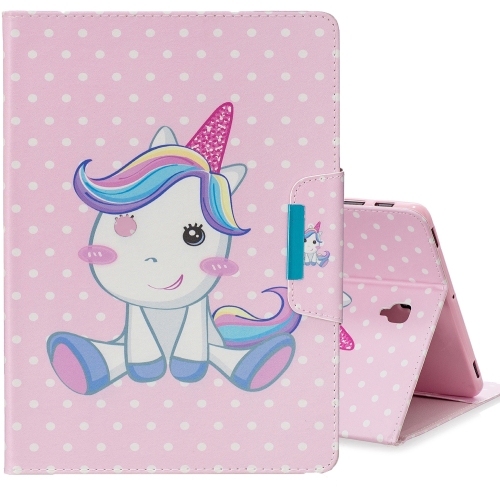 

For Galaxy Tab S4 10.5 T830 Colored Drawing Pattern Horizontal Flip Leather Case with Holder & Card Slot & Wallet(Cute Unicorn)