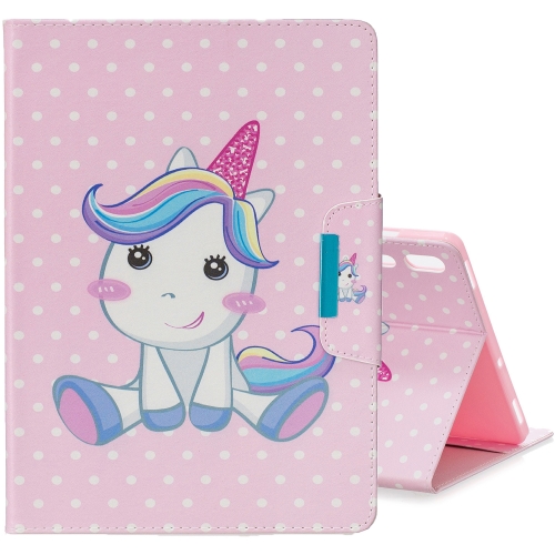 

For Galaxy Tab S6 T860 Colored Drawing Pattern Horizontal Flip Leather Case with Holder & Card Slot & Wallet(Cute Unicorn)