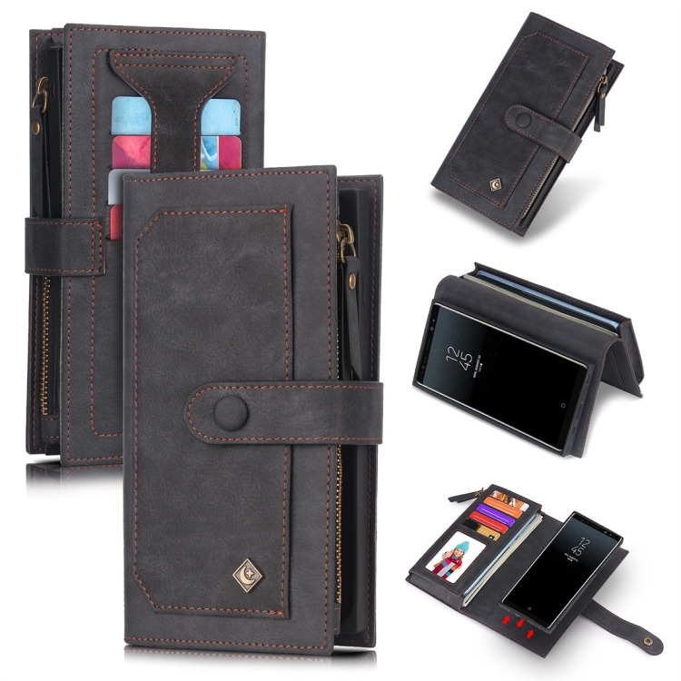 

For Galaxy Note 8 POLA Multi-function Fashion Magnetic Horizontal Flip Leather Case with Card Slots & Wallet & Photo Frame & Holder(Black)