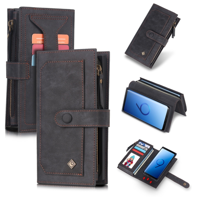 

For Galaxy S9 POLA Multi-function Fashion Magnetic Horizontal Flip Leather Case with Card Slots & Wallet & Photo Frame & Holder(Black)