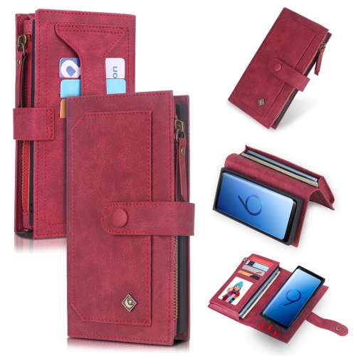 

For Galaxy S9 POLA Multi-function Fashion Magnetic Horizontal Flip Leather Case with Card Slots & Wallet & Photo Frame & Holder(Red)
