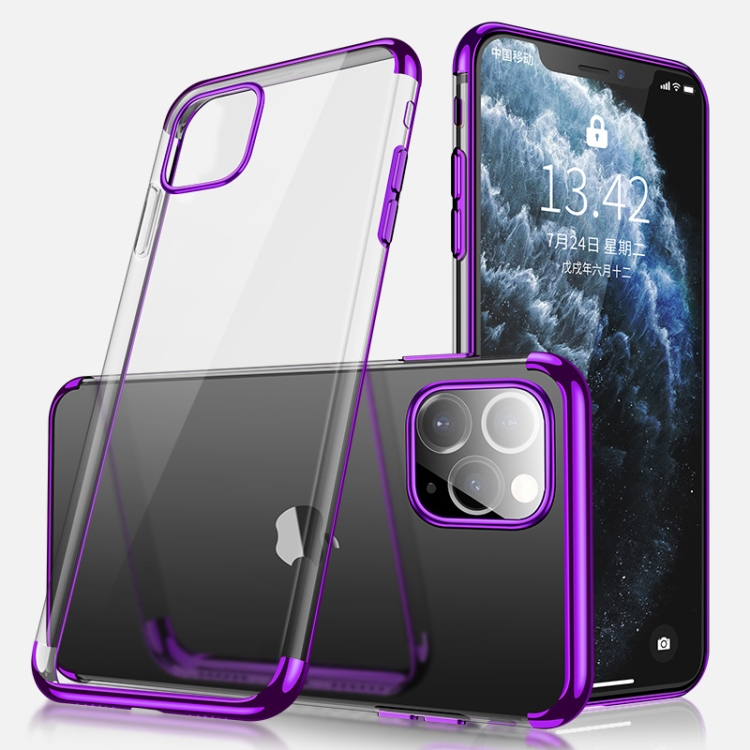 

For iPhone 11 CAFELE Shockproof Full Coverage Electroplating TPU Protective Case(Purple)