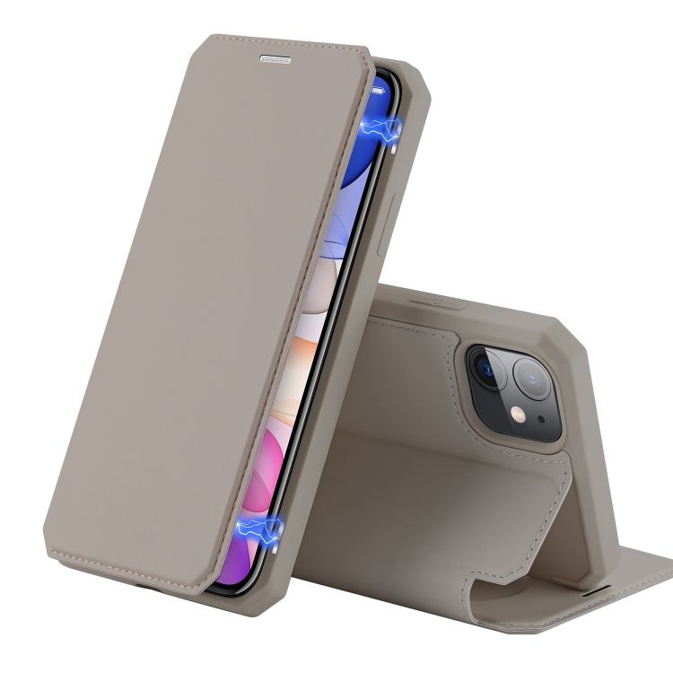 

iPhone 11 DUX DUCIS Skin X Series PU + TPU Horizontal Flip Leather Case with Holder & Card Slots(Gold)