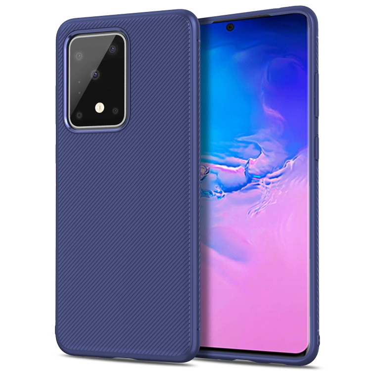 

For Galaxy S20 Ultra Lenuo Leshen Series Stripe Texture TPU Case(Dark Blue)