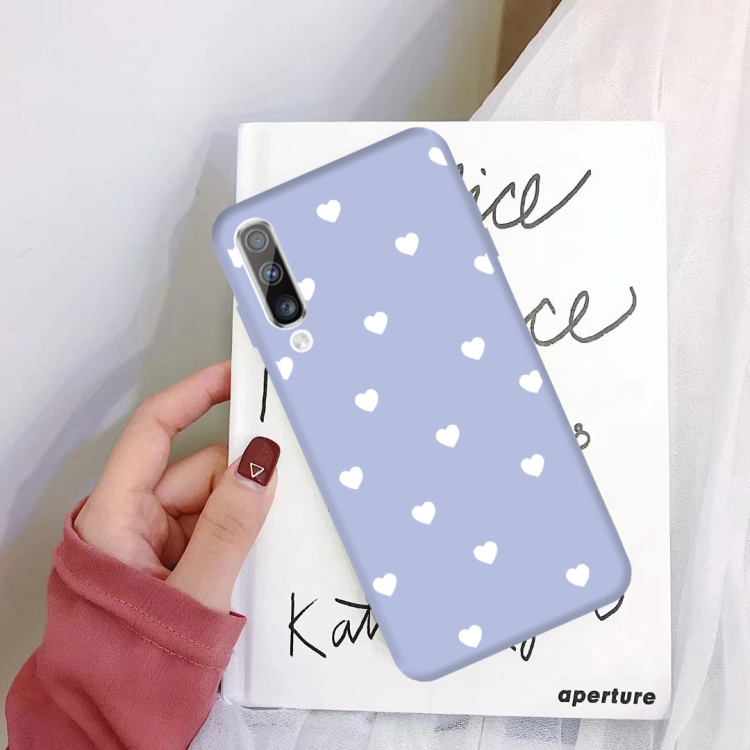 

For Galaxy A50 Multi Love Heart Pattern Frosted TPU Protective Case(Light Purple)