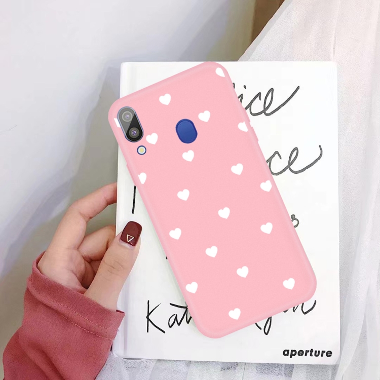 

For Galaxy A30 Multi Love Heart Pattern Frosted TPU Protective Case(Pink)