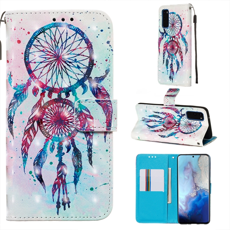 

For Galaxy S20 3D Painting Horizontal Flip Leather Case with Holder & Card Slot & Wallet & Lanyard(Color Drop Wind Chimes)