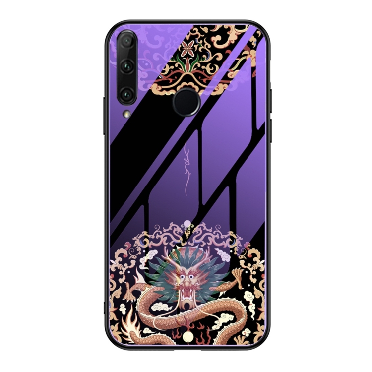 

For Huawei Honor 10i Luminous Painting Glass + TPU Protective Case(Dragon)