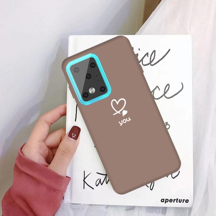 

For Galaxy S20 Ultra Love Heart You Pattern Frosted TPU Protective Case(Khaki)