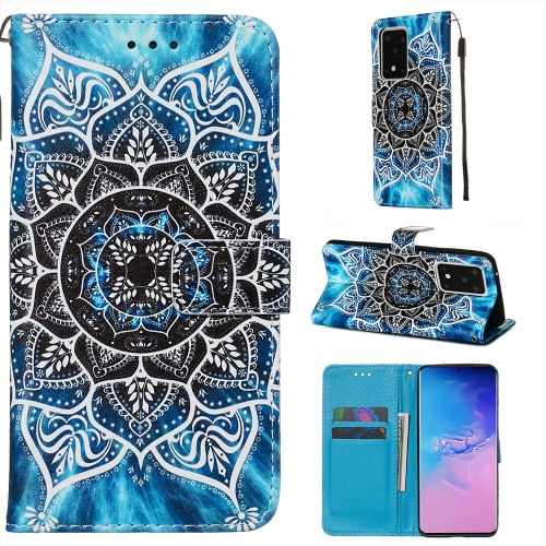 

For Galaxy S20 Ultra Colored Drawing Pattern Plain Weave Horizontal Flip Leather Case with Holder & Card Slot & Wallet&Lanyard(Undersea Mandala)