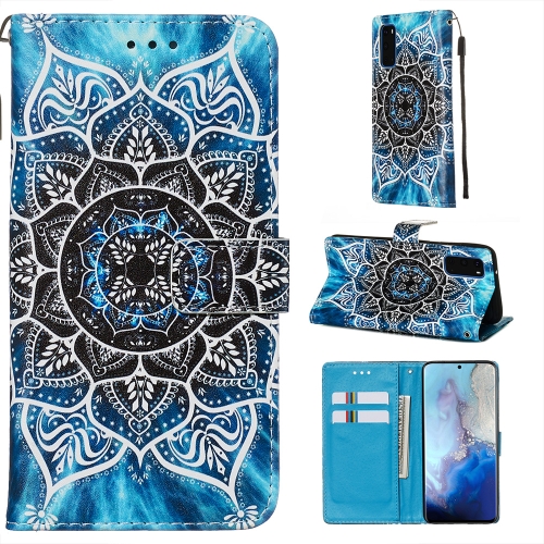 

For Galaxy S20 Colored Drawing Pattern Plain Weave Horizontal Flip Leather Case with Holder & Card Slot & Wallet&Lanyard(Undersea Mandala)