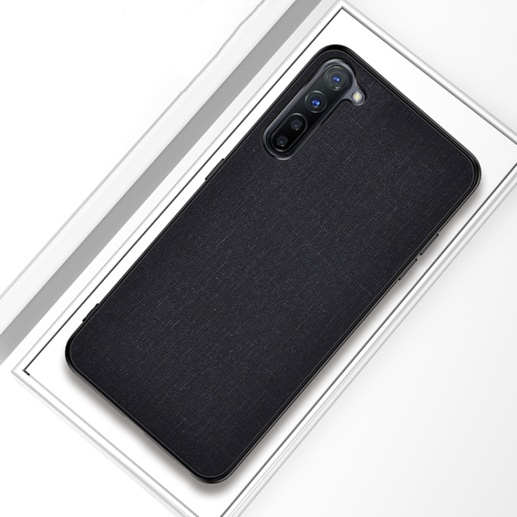 

For OPPO Reno 3 Shockproof Cloth Protective Case(Black)