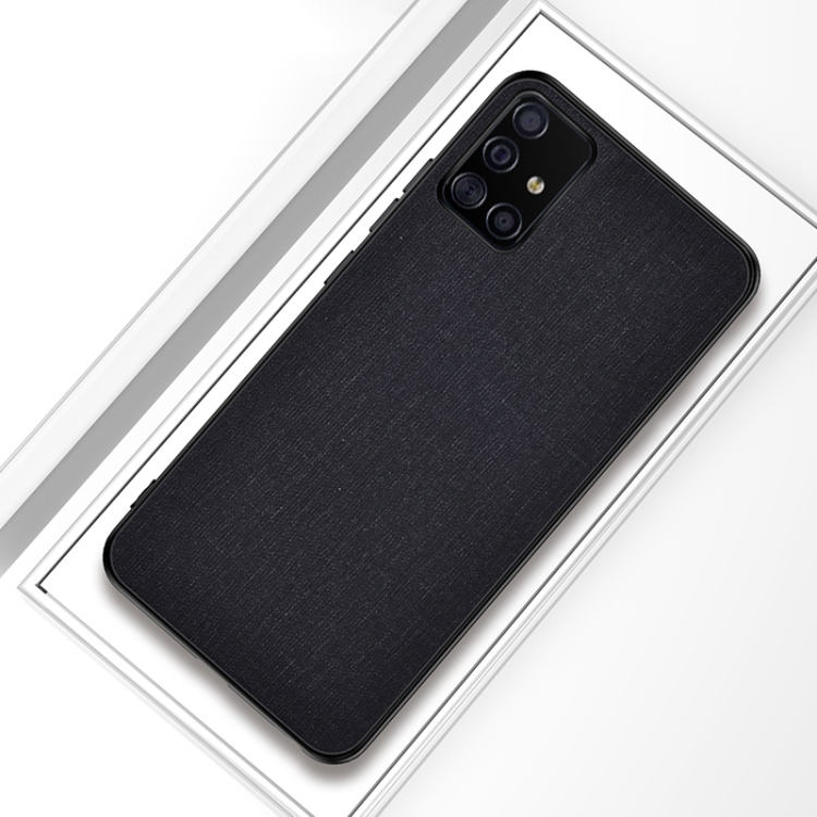 

For Galaxy A51 Shockproof Cloth Protective Case(Black)