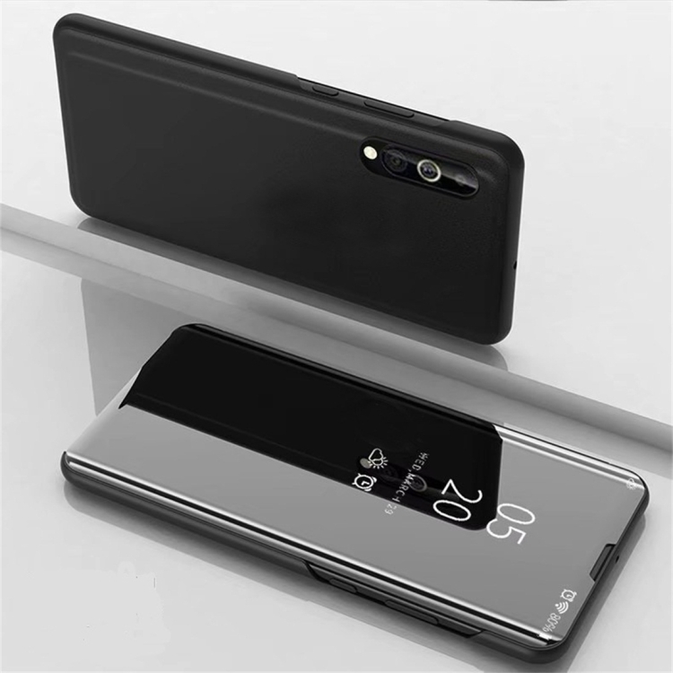 

For Xiaomi Mi 9 Lite Electroplating Mirror Horizontal Flip Leather Case, with Holder(Black)