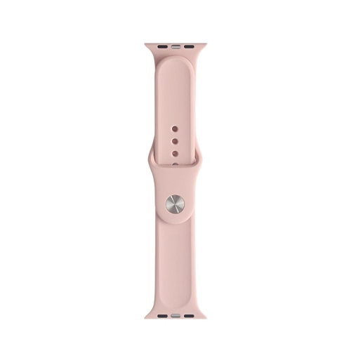 

For Apple Watch Series 6 & SE & 5 & 4 40mm / 3 & 2 & 1 38mm Mutural Liquid Silicone Watchband(Pink)