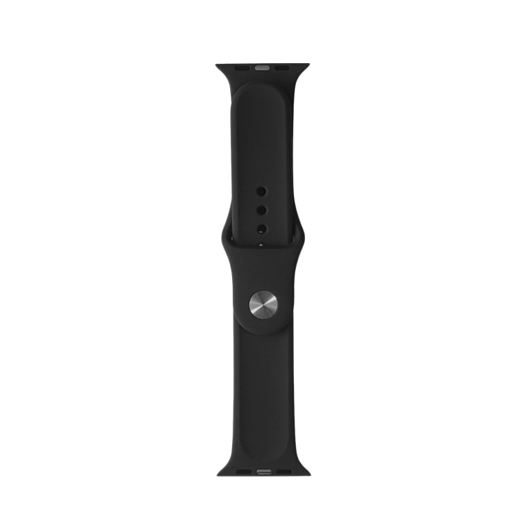 

For Apple Watch Series 6 & SE & 5 & 4 44mm / 3 & 2 & 1 42mm Mutural Liquid Silicone Watchband(Black)