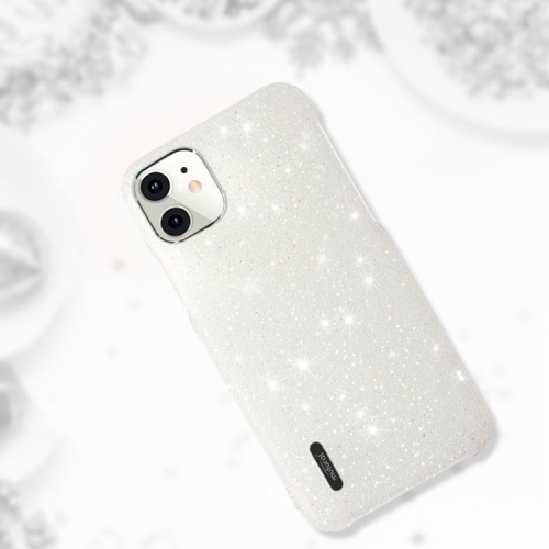 

For iPhone 11 Mutural PC+Rhinestone Protective Case(White)