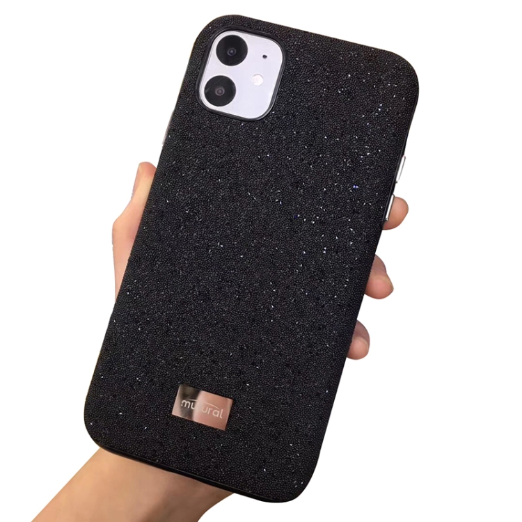 

For iPhone 11 Mutural TPU + PC + Diamond Cloth Protective Case(Black)