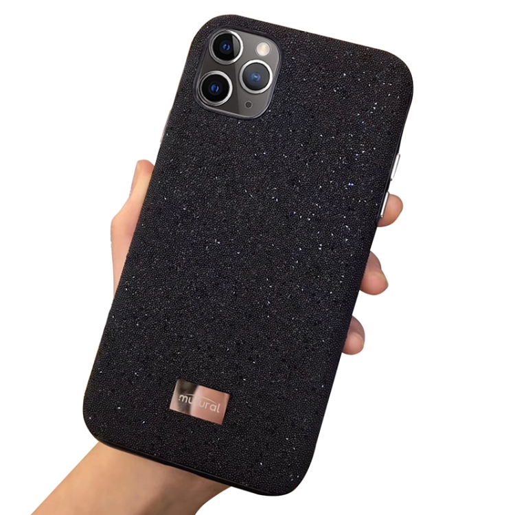 

For iPhone 11 Pro Max Mutural TPU + PC + Diamond Cloth Protective Case(Black)