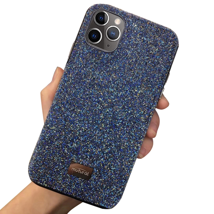 

For iPhone 11 Pro Max Mutural TPU + PC + Diamond Cloth Protective Case(Blue)