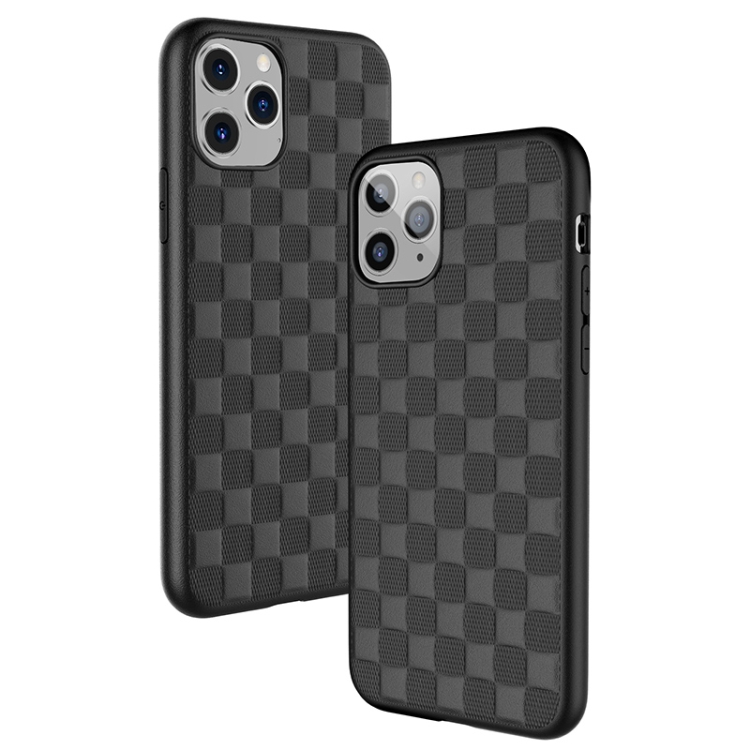 

For iPhone 11 Pro Max TGVIS Chessboard Series TPU Shockproof Protective Case(Black)