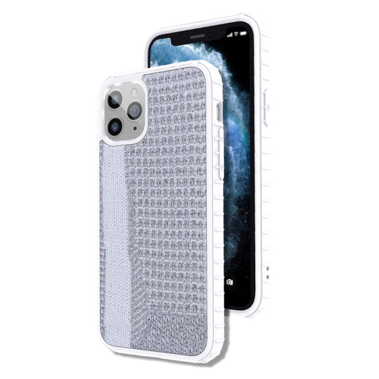 

For iPhone 11 Pro TGVIS Starry Sky Series Yeezy Woven Noctilucent Shockproof Protective Case(White)