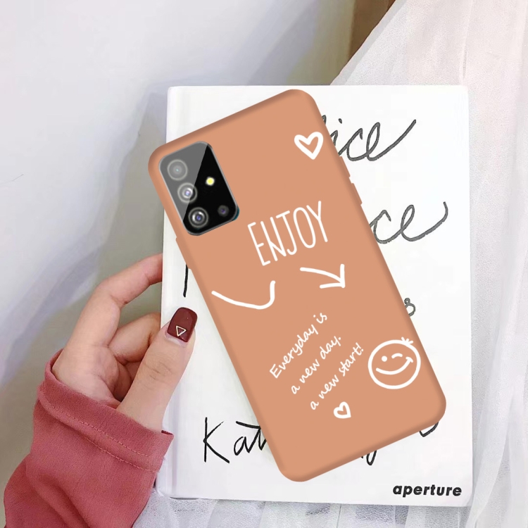

For Galaxy S20+ Enjoy Love Pattern Frosted TPU Protective Case(Coral Orange)