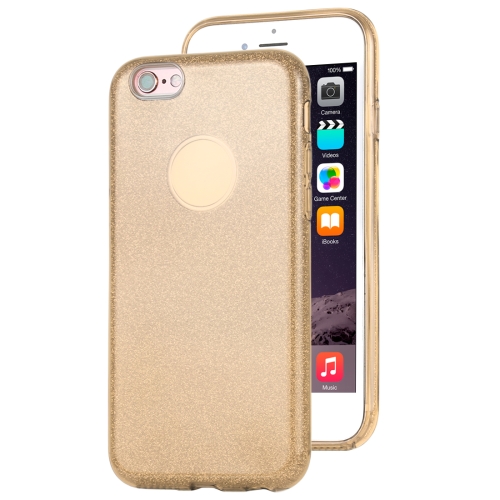 

For iPhone 6 TPU Glitter All-inclusive Protective Case(Gold)