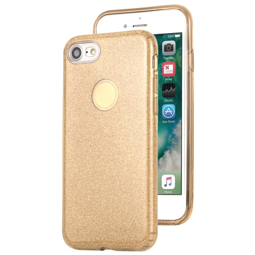 

For iPhone 7 TPU Glitter All-inclusive Protective Case(Gold)