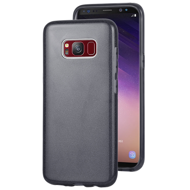 

For Galaxy S8 TPU Glitter All-inclusive Protective Case(Black)