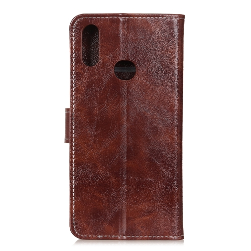 

For OPPO A8 Retro Crazy Horse Texture Horizontal Flip Leather Case with Holder & Card Slots & Photo Frame & Wallet(Brown)