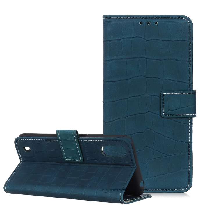 

For ZTE A7(2020) Crocodile Texture Horizontal Flip Leather Case with Holder & Card Slots & Wallet(Dark Green)