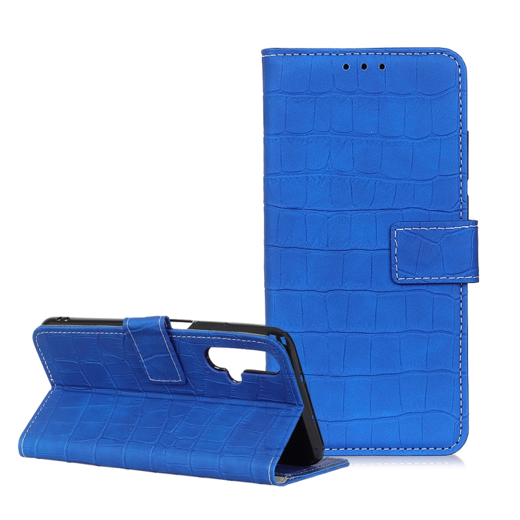

For OPPO Realme X50 Crocodile Texture Horizontal Flip Leather Case with Holder & Card Slots & Wallet(Blue)