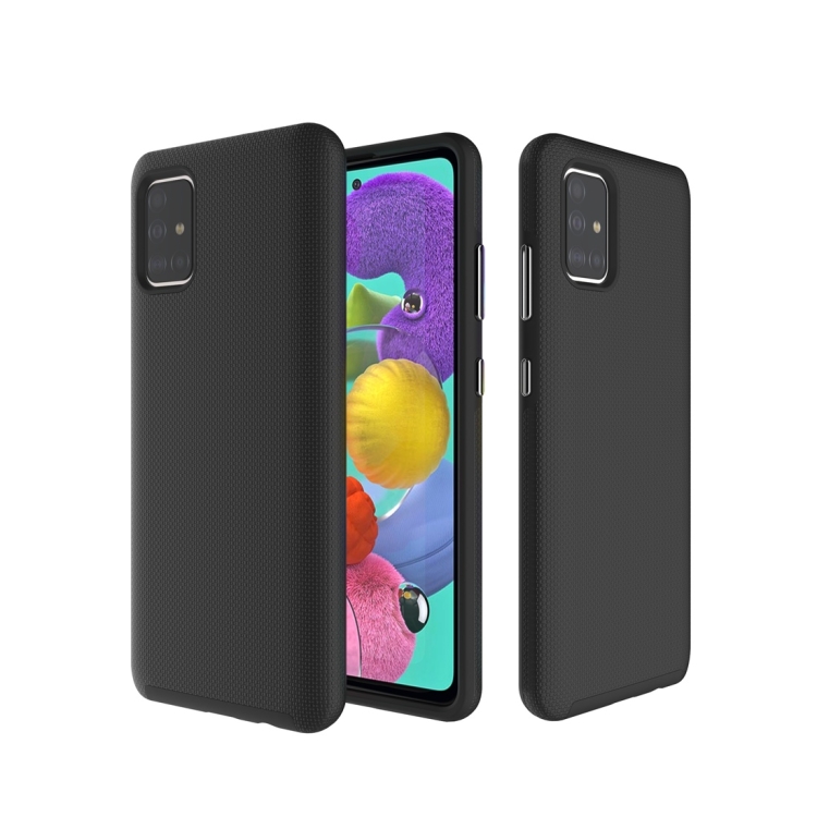 

For Galaxy A71 Anti-slip Armor TPU + PC Protective Case(Black)